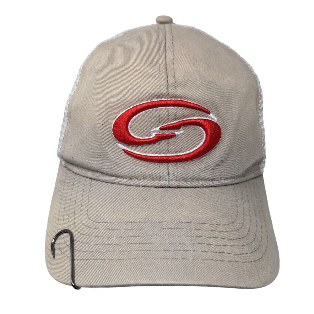 Strike King Snapback Mesh Back Trucker Hat Tan One Size Fishing Hook